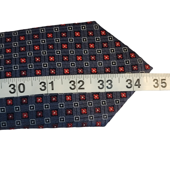 Roundtree & Yorke All Silk Handmade Extra Long Floral Men's Tie - Picture 10 of 11